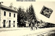 Carte postale de la gare de Sionne-Midrevaux vers 1908.