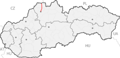 Mapa przebiegu linii kolejowej 127