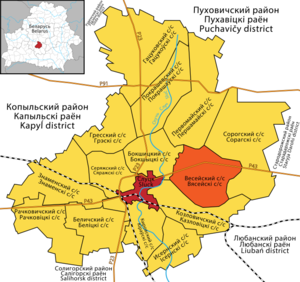 Sluck district of Belarus - Viasiejski sielsaviet.png
