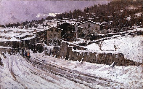Chute de neige, Francesco Filippini, 1890