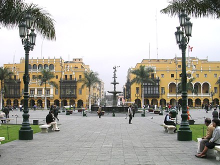 Plaza del Armas in the Historical Center of Lima