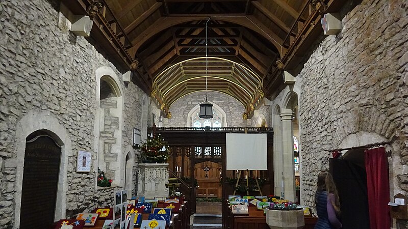 File:St Andrew's Church, Loxton, Somerset. The interior.jpg