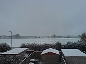 Snow in Stafford, England, on January 12 Staffordsnowbackyard.JPG