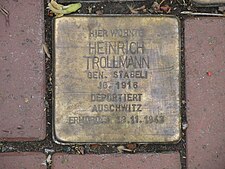 Stolperstein Heinrich Trollmann, 1, Johann-Trollmann-Weg, Mitte, Hannover.jpg