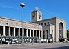 The main building (''Bonatzbau'') of Stuttgart Hauptbahnhof, with the tower and the rotating Mercedes-Benz star atop it