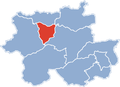Location map in Powiat of Sucha Beskidzka