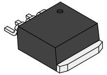 A TO-263AA style package for electronic components.