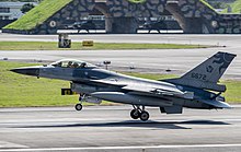 A Taiwanese Air Force F-16A taking off from Chiashan Air Force Base.