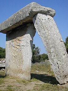 This is a taula from the site of Talati de Dalt about 4 km west of Mao. Taula-Menorca.jpg