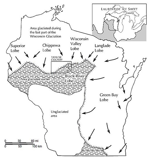 Maximum extent of the Laurentide Ice Sheet[20]