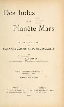 Théodore Flournoy Des Indes à la planète Mars 1900 Title.jpg