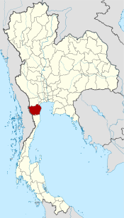 Ligging van de provincie Phetchaburi