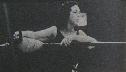 Moolah stands at a turnbuckle in 1975