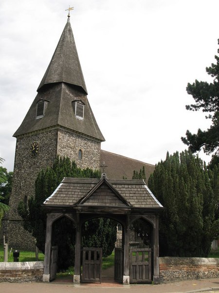 File:The lych gate and spire of St Mary the Virgin - geograph.org.uk - 853675.jpg