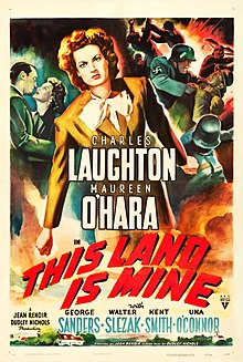 Description de l'image This Land Is Mine (1943 poster).jpg.
