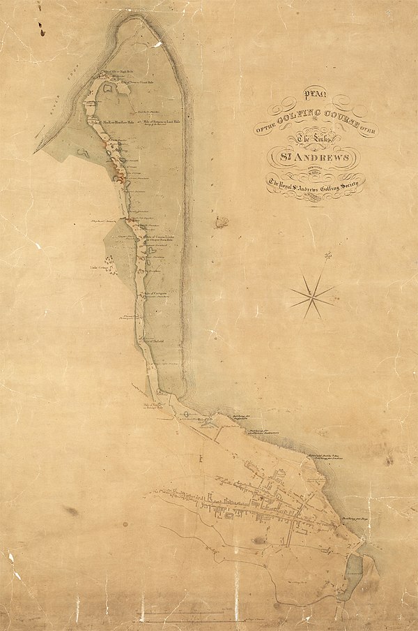 Plan of the Golfing course over the links of St Andrews surveyed by order of the Royal St Andrews Golfing Society