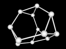 A Cayley graph for the alternating group A4, forming a truncated tetrahedron in three dimensions. All Cayley graphs are vertex-transitive, but some vertex-transitive graphs (like the Petersen graph) are not Cayley graphs. TruncatedTetrahedron.gif