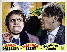 Lobby card featuring Dressler and Beery. Tugboat Annie 1933.jpg