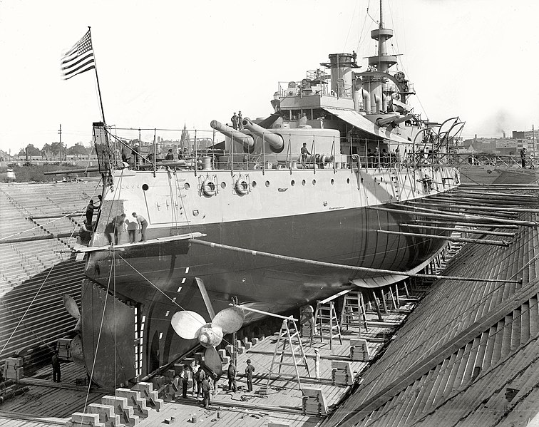 File:USS Oregon in dry dock, 1898.jpg