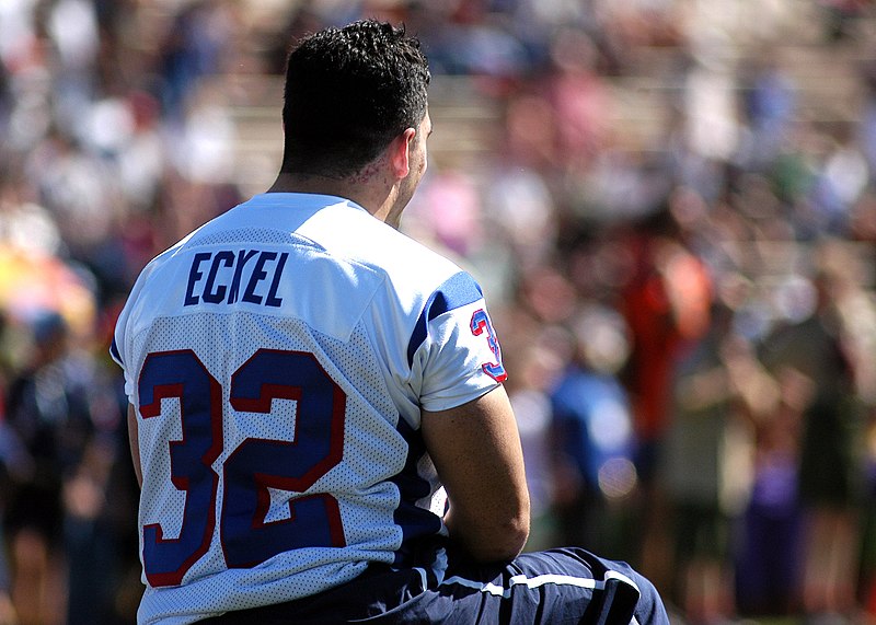 File:US Navy 050122-N-3019M-003 Navy Midshipman Kyle Eckel watches his teammates participate in the 2005 Hula Bowl All-Star game in Kahului, Maui, Hawaii.jpg