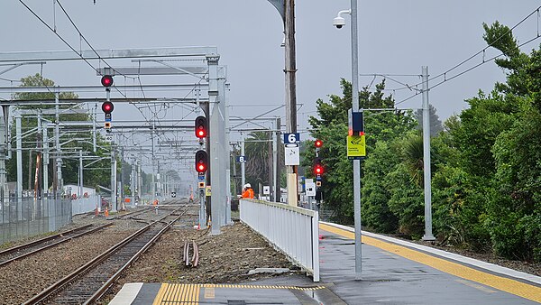 Commissioning of the new bi-directional signalling at Upper Hutt Station, 14 November 2021