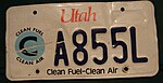 Plaque d'immatriculation Utah Clean Air.JPG