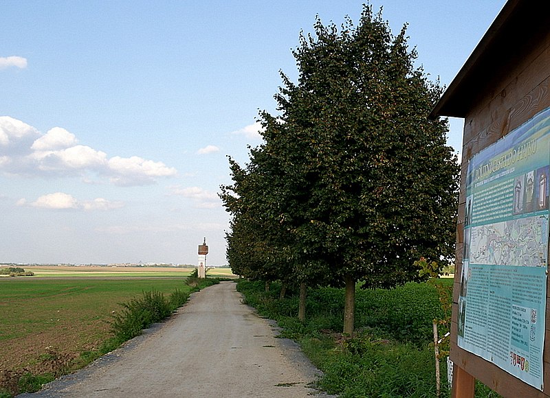 File:Výklenková kaple č. 20 poutní cesty z Prahy do Hájku, na polní cestě, Hájek (Červený Újezd), okr. Praha-západ, Středočeský kraj 01.JPG