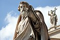 Paul of Tarsus statue in front of St. Peters Basilica (Vatican)