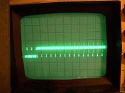 Beginning of the frame, showing several scan lines; the terminal part of the vertical sync pulse is at the left Videosignal vsync.jpg