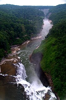 Portage Falls Waterfalls in New York State