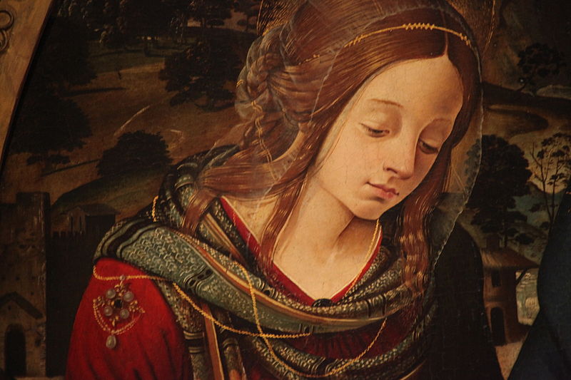 File:Virgin with Child between Saint John the Baptist and Saint Magdalena-Piero di Cosimo - Detail 1.jpg