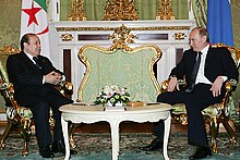 Algerian President Abdelaziz Bouteflika with Russian President Vladimir Putin, 19 February 2008 Vladimir Putin 19 February 2008-2.jpg