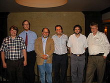 VoComp 2007 Judges. (left to right:) John Kelsey, Doug Jones, Ron Rivest, Eric Lazarus, Josh Benaloh, and Paul Miller VoComp2007 Judges.jpg