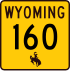 Wyoming Highway 160 Markierung