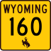 Wyoming Highway 160 marker