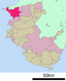 Lokasi Wakayama di Prefektur Wakayama