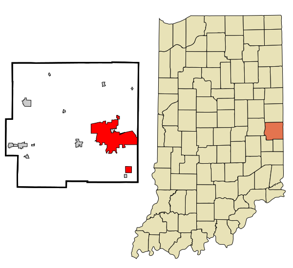 File:Wayne County Indiana Incorporated and Unincorporated areas Richmond Highlighted.svg