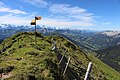 Blick vom Kreuz nach Süden zu den Berner Alpen