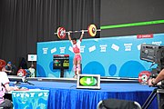 Deutsch: Gewichtheben bei den Olympischen Jugendspielen 2018; Tag 1, 7. Oktober 2018; Jungen 56 kg English: Weightlifting at the 2018 Summer Youth Olympics at 7 October 2018 – Boys' 56 kg