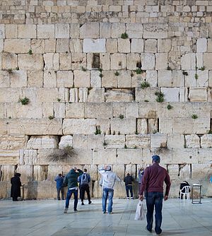 The Western Wall in Jerusalem at night