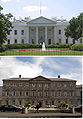 The North Portico of the White House compared to Leinster House