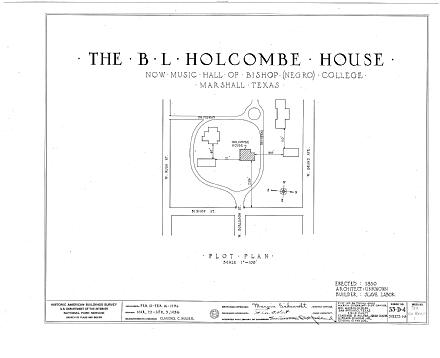 1850 plot plan of Bishop College (Wyalucing)