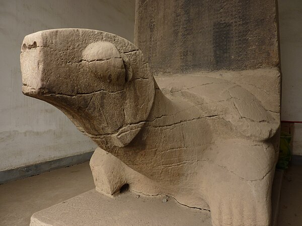 A turtle-borne stele; tomb of Xiao Dan