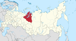 Die ligging van Jamalo-Nenetsië in Rusland.