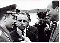 Yuri Gagarin and Zakaria Mohieddin 05-02-1962 Cairo Almaza Air Base 002.jpg