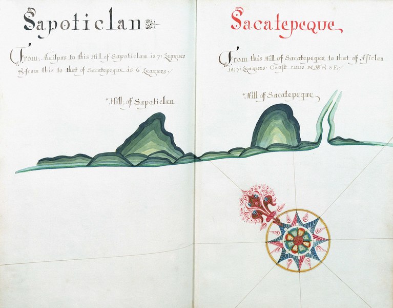 File:'A Waggoner of the South Sea describing the sea coast from Acapulco to Albermarle Isle, made by William Hack at the signe of great Britaine and Ireland in Wapping. Anno 1685'. RMG C4563 17.tiff