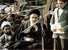 Khomeini in Behesht Zahra.