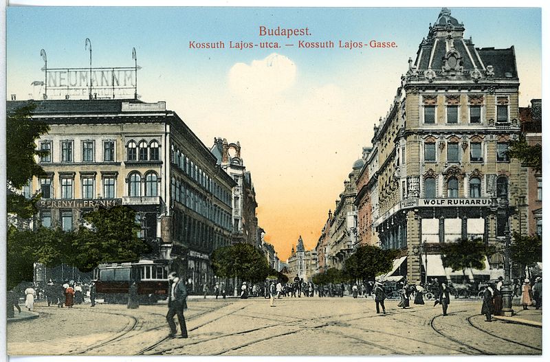 File:12658-Budapest-1911-Kossuth-Lajos-Gasse mit Straßenbahn-Brück & Sohn Kunstverlag.jpg