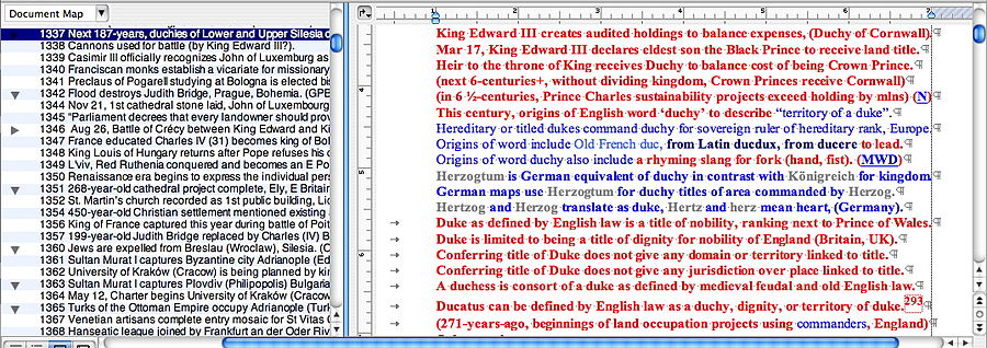 Screenshot of Word document before Wikipedia