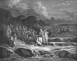 ציור של יהודה המכבי וכוחותיו הרודפים אחרי כוחותיו של טימותיאוס במערכה בגלעד
